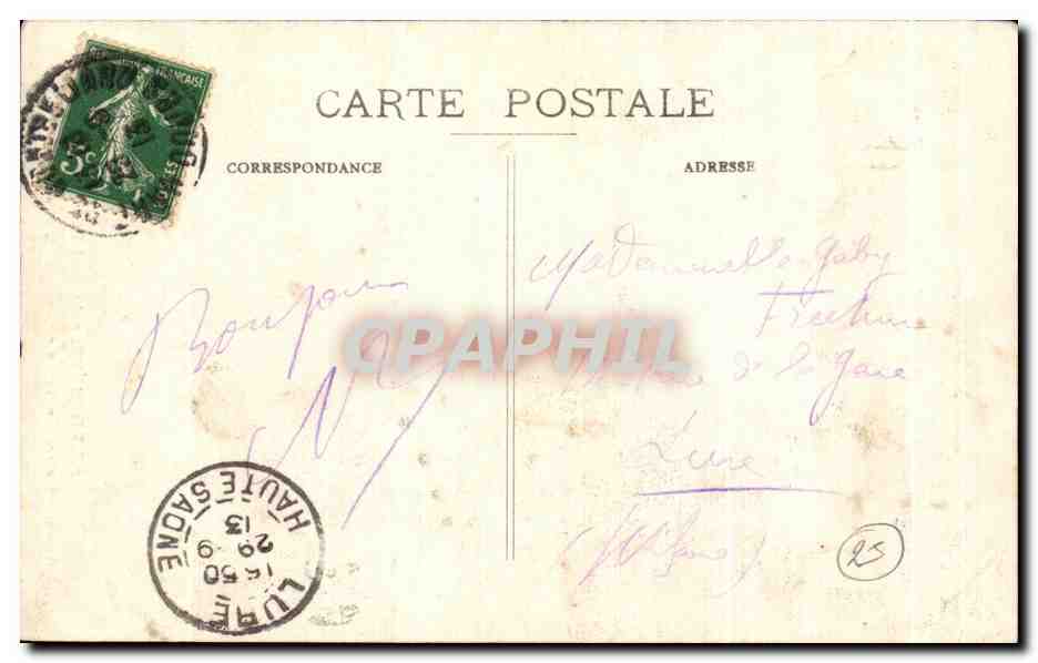 CPA Belfort Bavilliers Pres Belfort Monument aux Morts du Pluviose par Bartholome — Verso