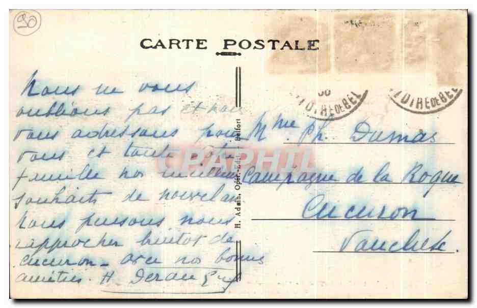 CPA Belfort Le Lion Symbole de la resistance heroique de Belfort en 1870 1871 — Verso