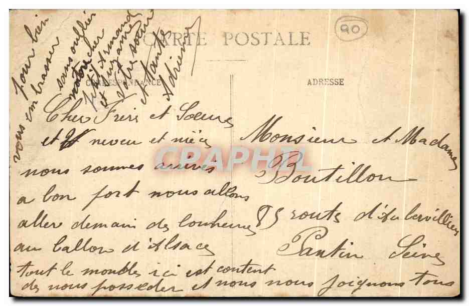 Belfort — La Tour de la Miotte 1870-71 — Édition spéciale des Galeries Modernes — Rückseite