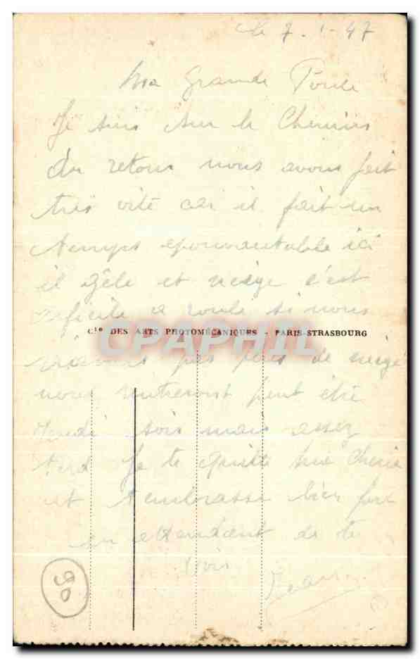 CPA Belfort La Miotte et la Vallee — Verso