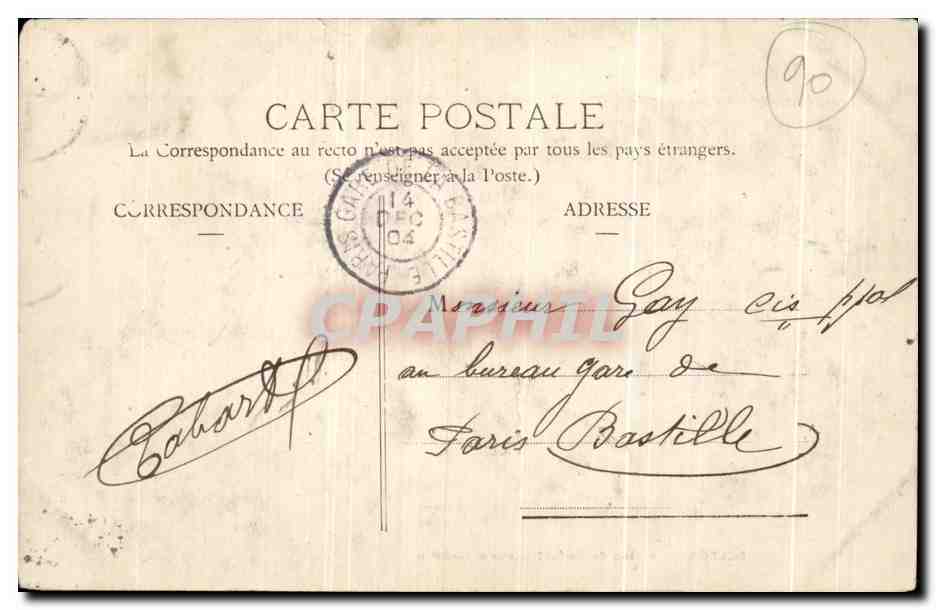 CPA Belfort Le Lion de Belfort — Verso