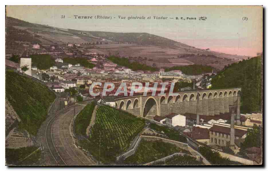 Terare (Rhône) — Vue générale et Viaduc — B. F., Paris (2)