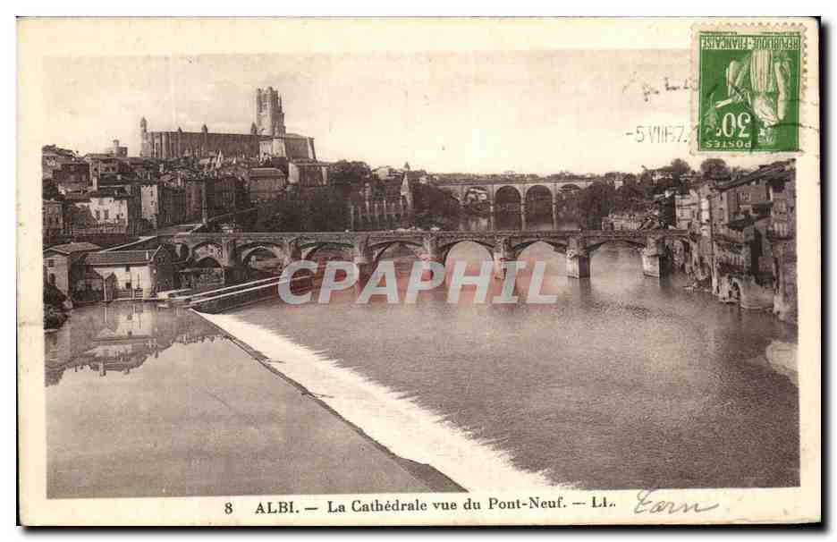 Albi — The Cathedral viewed from the Pont-Neuf — L.L. — n°8