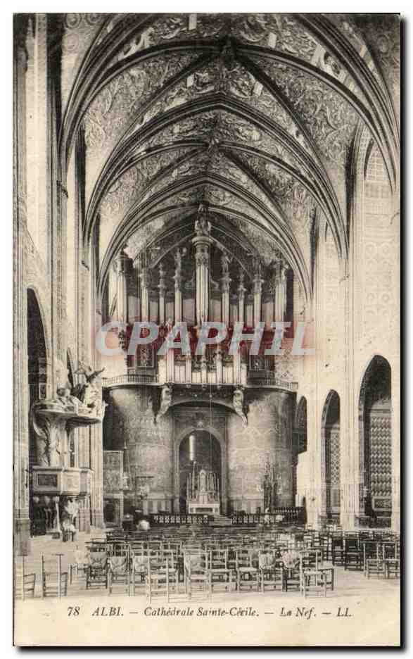 CPA Albi Cathedrale Sainte Cecile La Nef Orgue