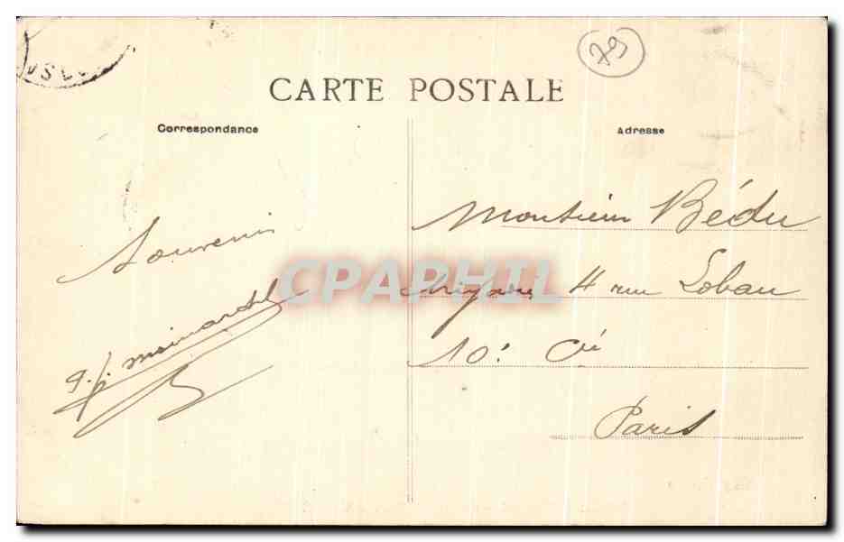 CPA Sauze Vaussais Chateau du Puy d'Anche — Back