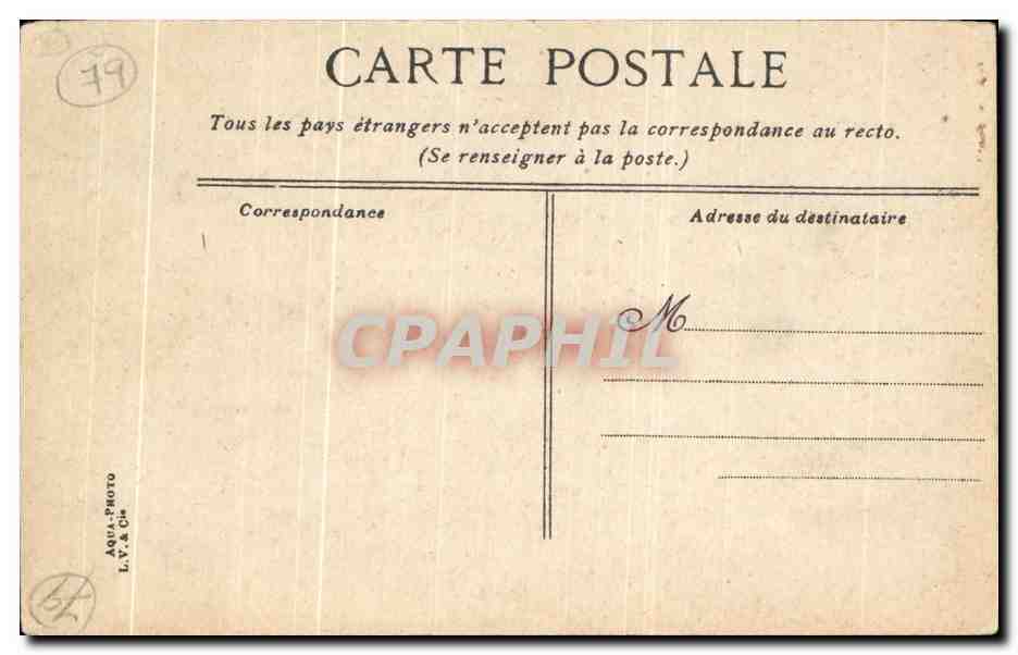 CPA Vue Des Deux Sevres Melle Portail de l'eglise St Hilaire — Rückseite