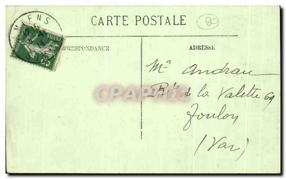 CPA Amiens La Cathedrale l'Ange pleureur — Rückseite