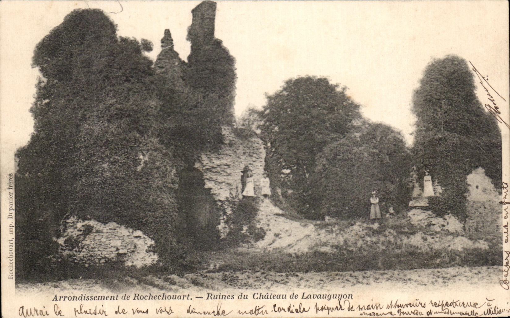 CPA Arrondissement de Rochechouart Ruines du Chateau de Lavauguyon