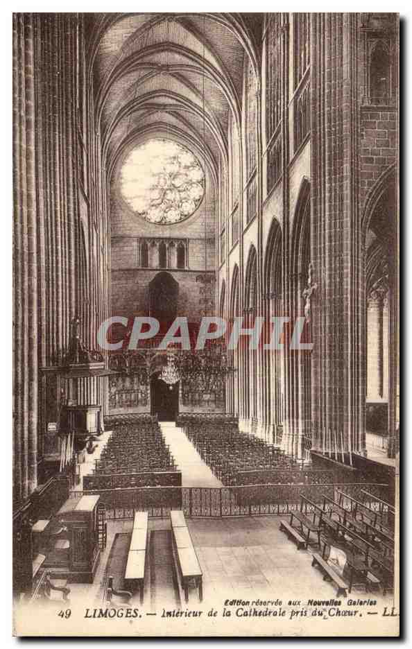 CPA Limoges Interieur de la Cathedrale pris du Choeur