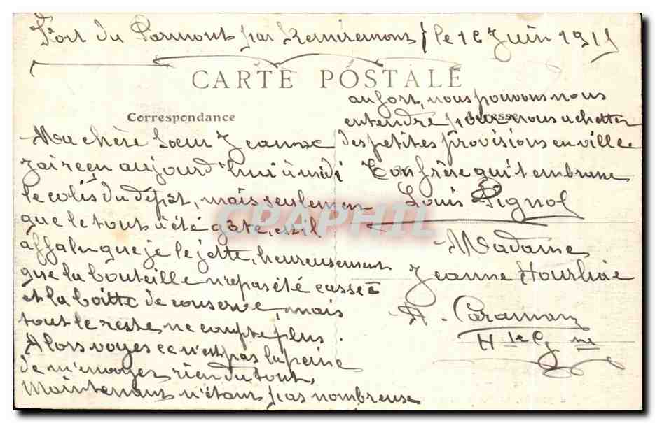 CPA Les Vosges illustrees Remiremont Vue Generale Prise du Pied du Fort du Parmont — Rückseite