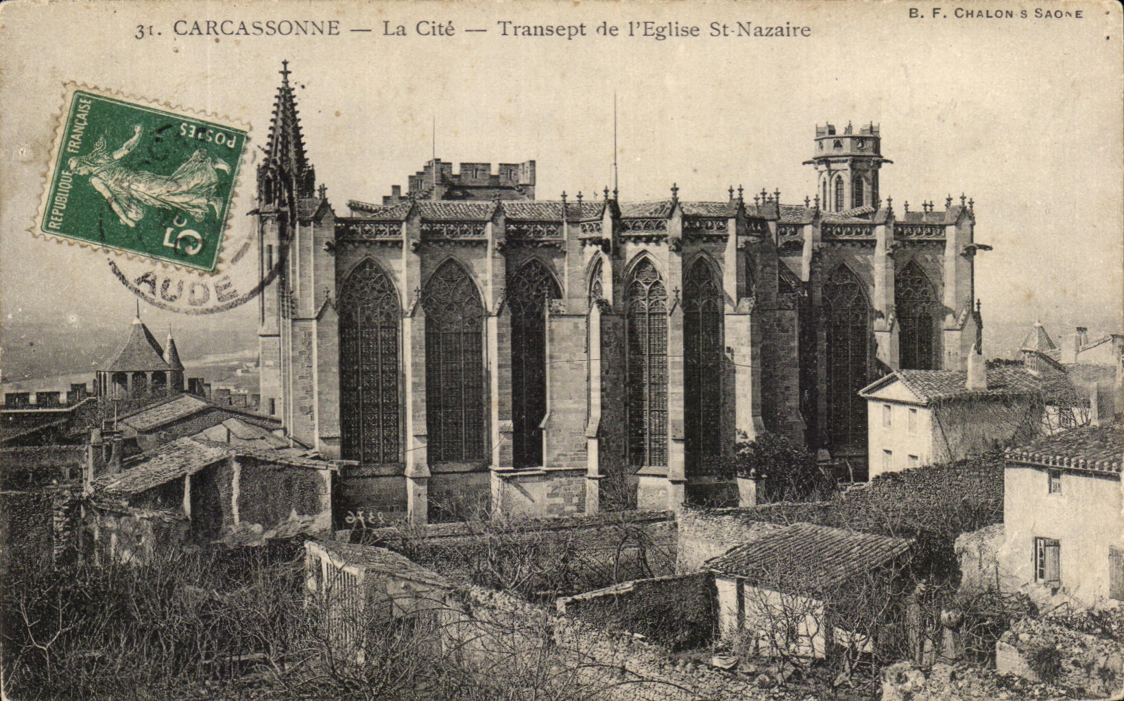 CPA Carcassonne La Cite Transept de l'Eglise St Nazaire