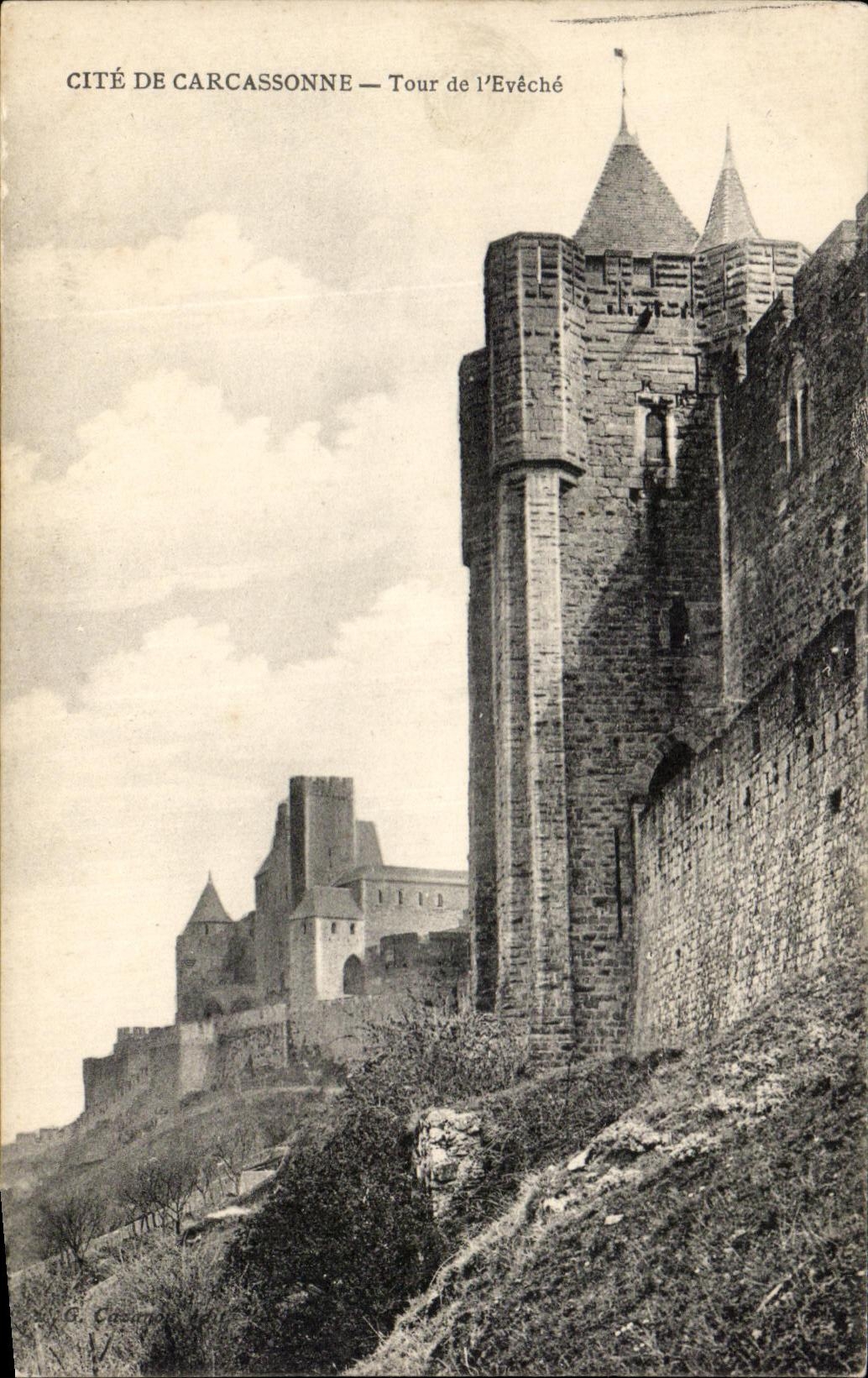 CPA Cite de Carcassonne Tour de l'Eveche