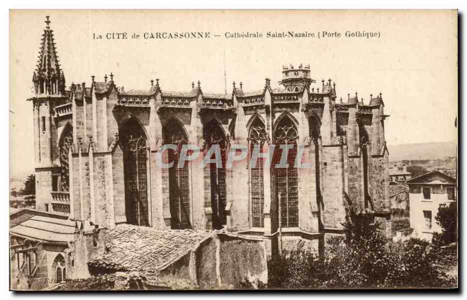 Carcassonne — Cathédrale Saint-Nazaire (Porte Gothique) — Éditeur non identifié