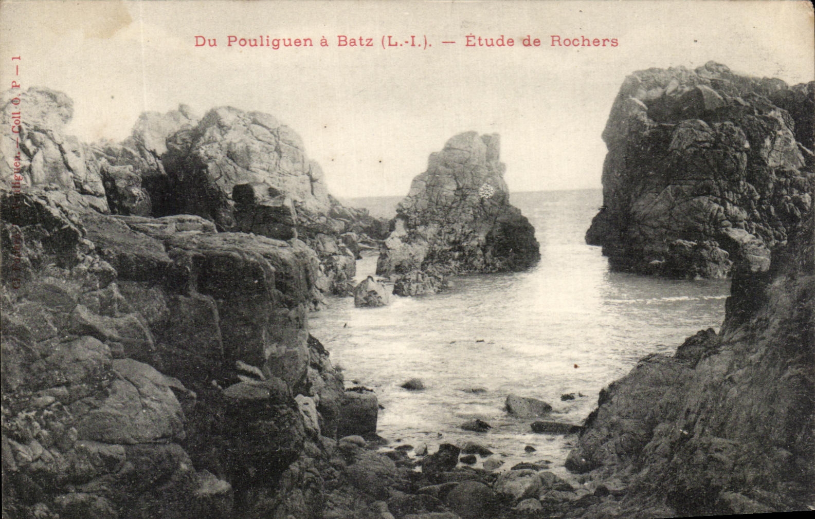 CPA Du Pouliguen a Batz Etude de Rochers