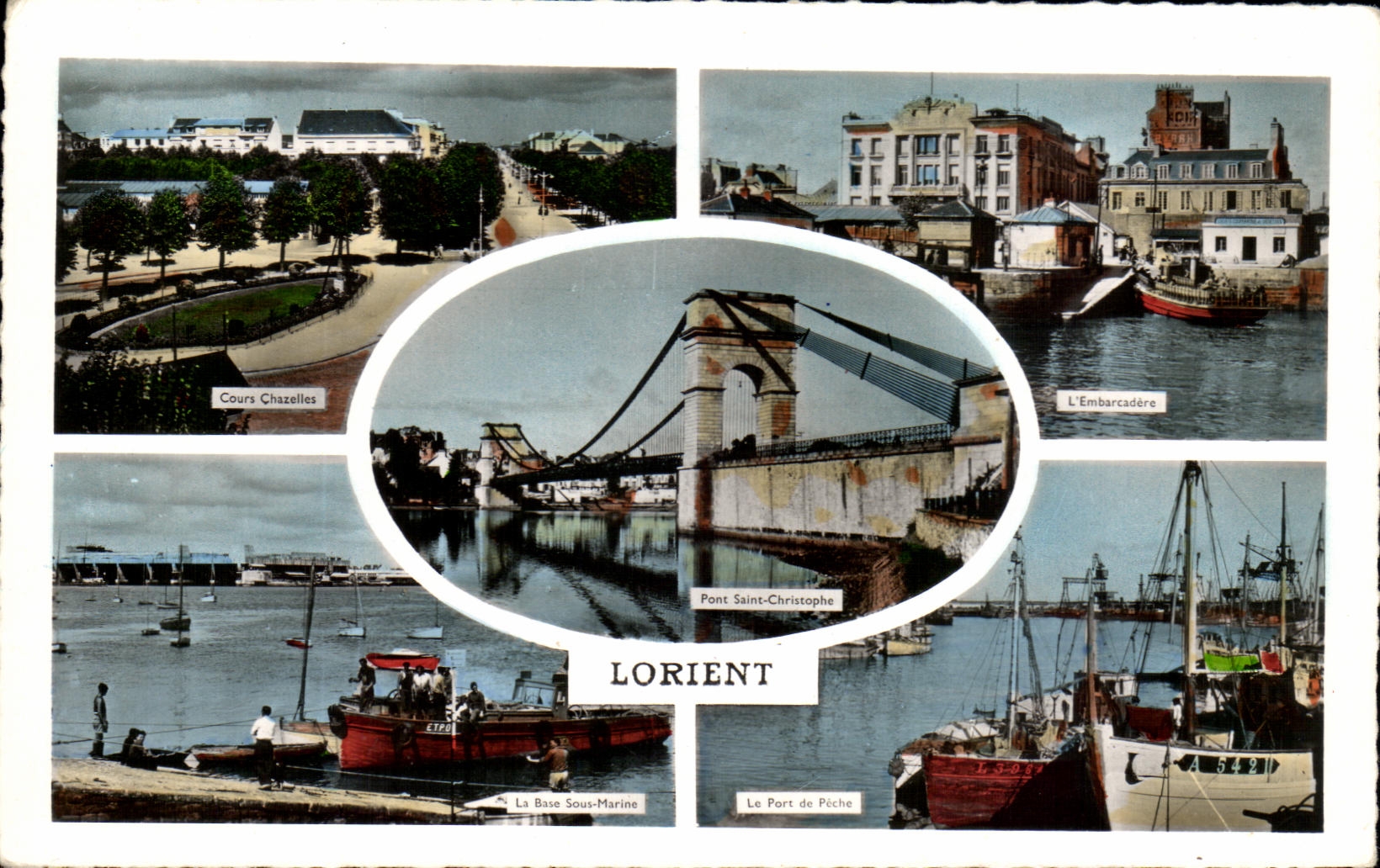 Lorient — Vue panoramique du port et des lieux emblématiques — Éditions ARTAUD Père et Fils, Nantes