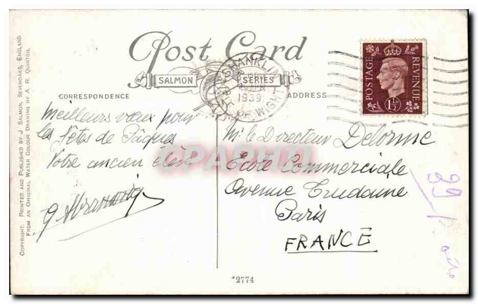 CPA The Old Church St Johns Shanklin — Verso