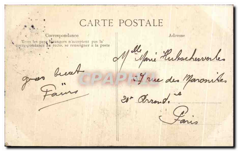 CPA Alger Bab el Oued Vue Generale Algerie  — Rückseite