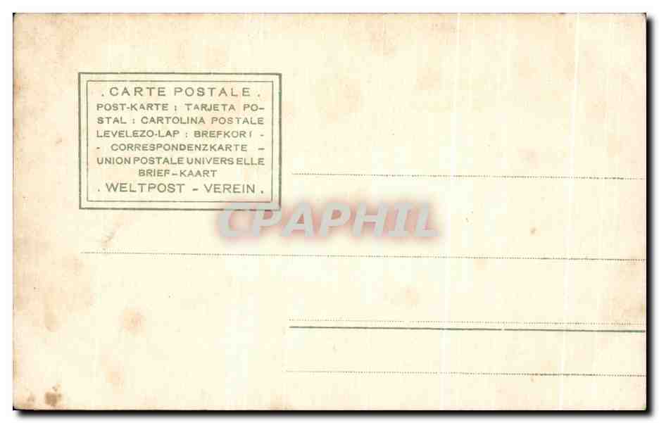 CPA Torino Riva del Po Castelio det Valentino — Rückseite