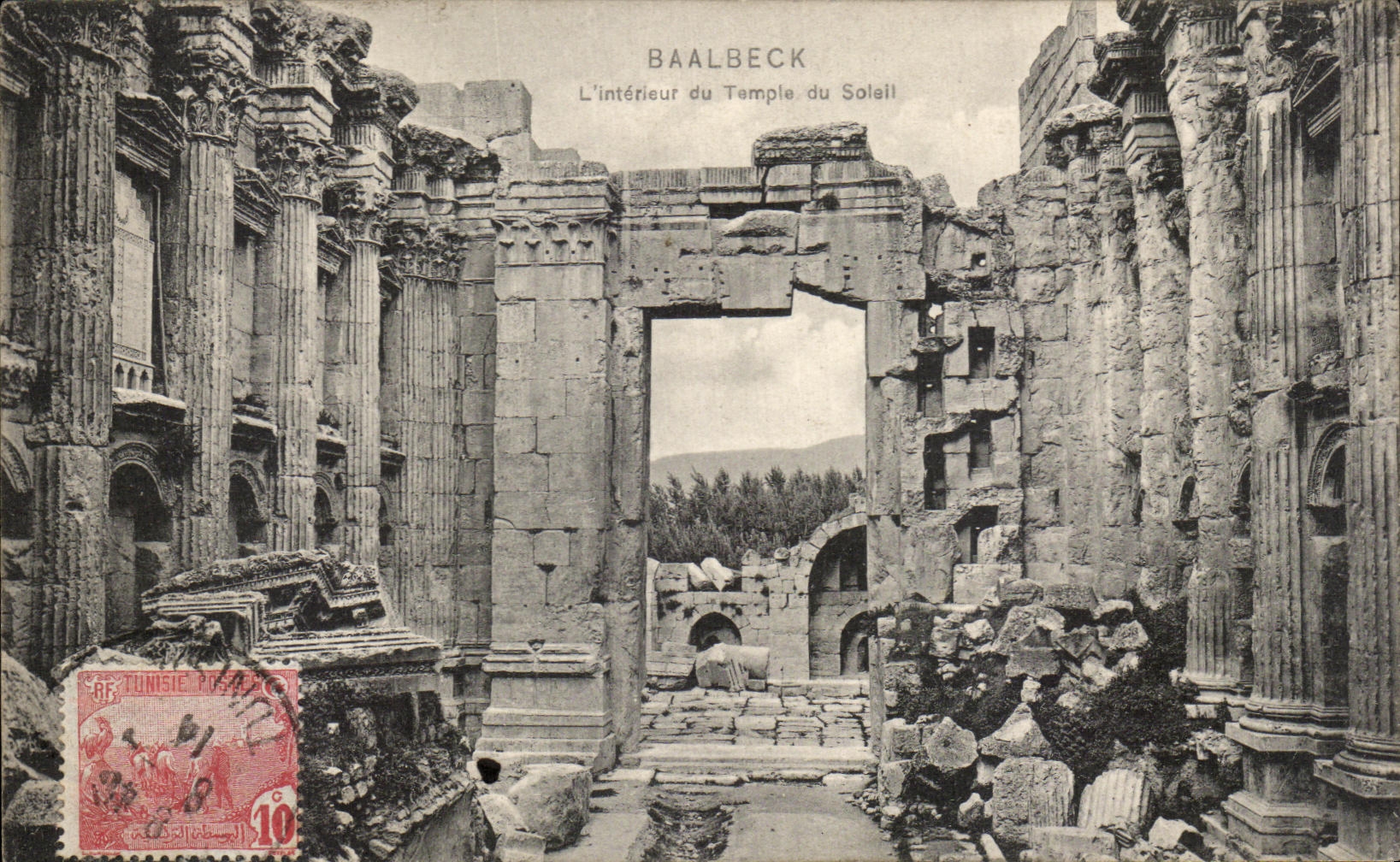 CPA Tunisie Baalbeck L'Interieur du Temple du Soleil Liban 