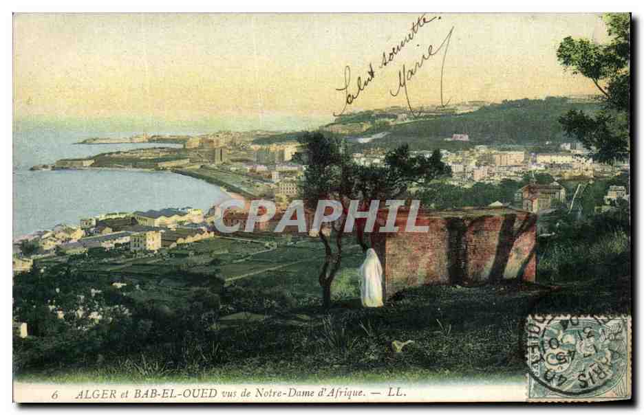 CPA Alger et Bab El Oued vus de de Notre Dame d'Afrique Algerie 