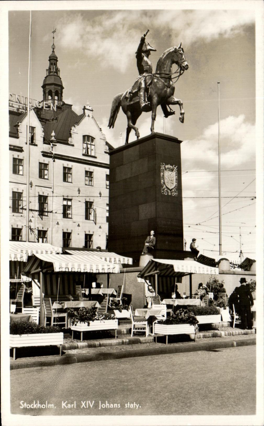 Stockholm. Karl XIV Johans staty. — Éditeur Axel Erlandsson, n° 6139