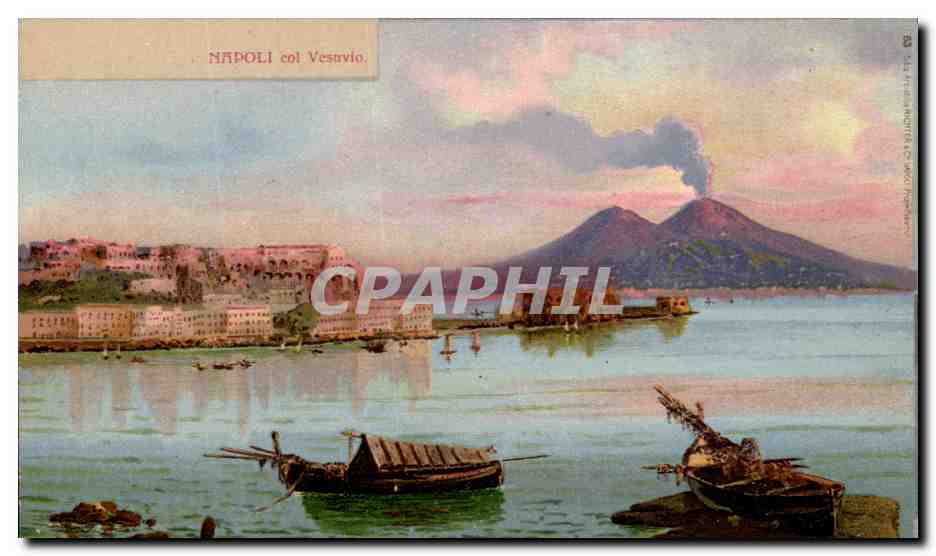 CPA Napoli col Vesuvio Volcan 