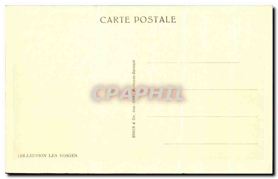 Gérardmer — Orage sur Longemer pris de la Roche du Diable — série 16044 c, éditée par Braun & Cie — Verso
