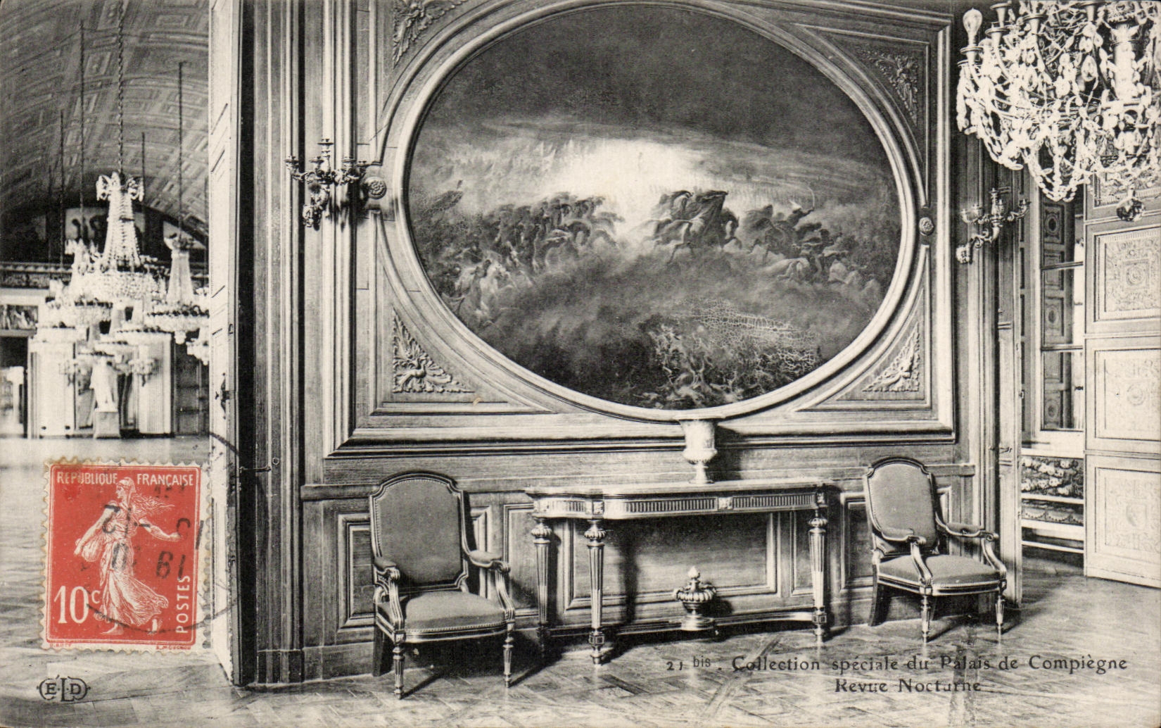 Intérieur du Palais de Compiègne — Collection spéciale Revue Nocturne — Éditeur ELD, n° 21 bis