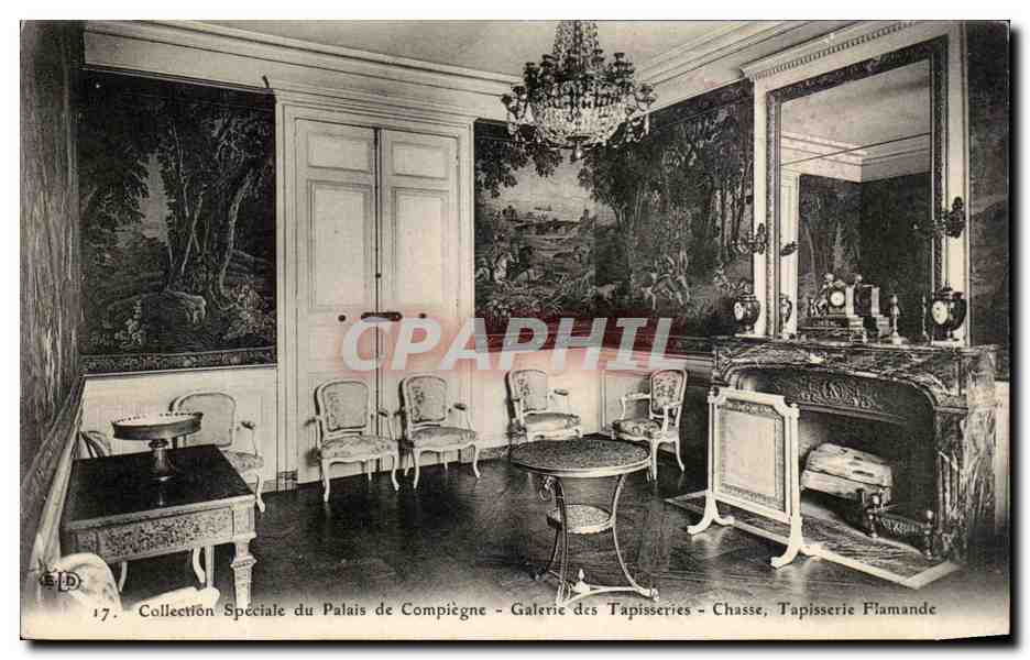 CPA CPalais de Compiegne Galerie des Tapisseries Chasse Tapisserie Flamande
