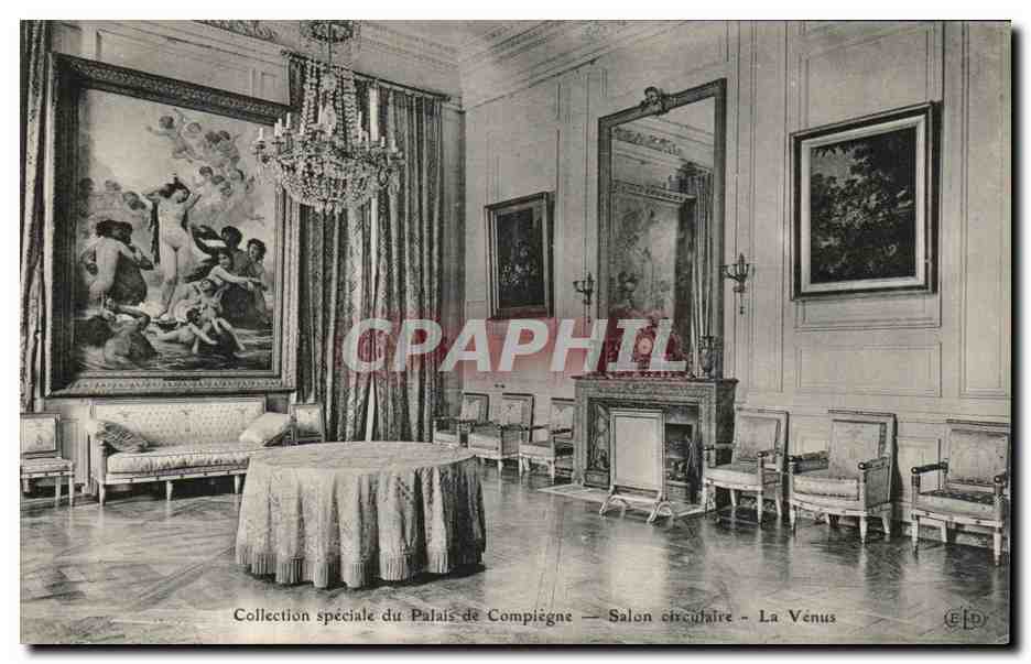 CPA Palais de Compiegne Salon circulaire La Venus