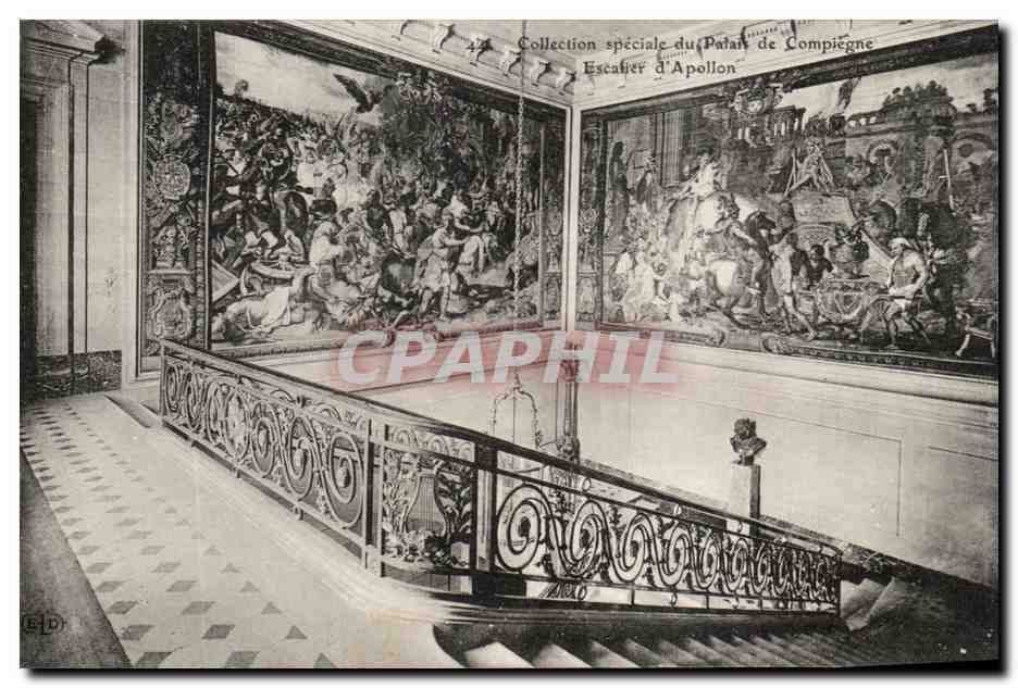 Escalier d'Apollon — Collection spéciale du Palais de Compiègne — éditeur BLD, n°42