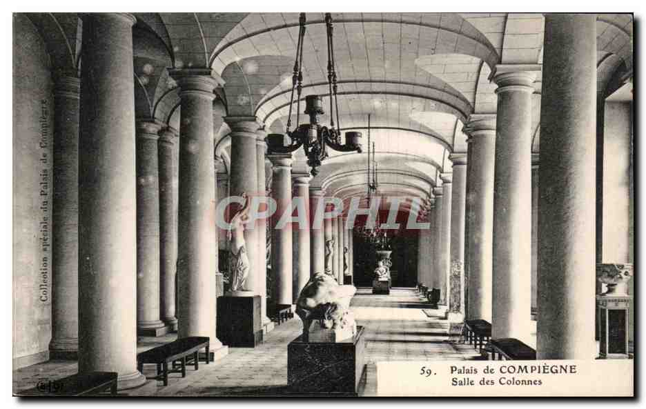 CPA Palais de Compiegne Salle des Colonnes