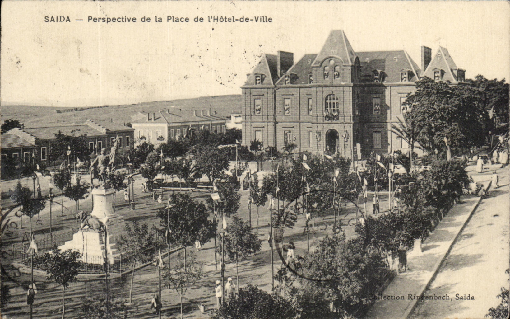 Saida — Perspective de la Place de l'Hôtel-de-Ville — Collection Ringenbach, Saida
