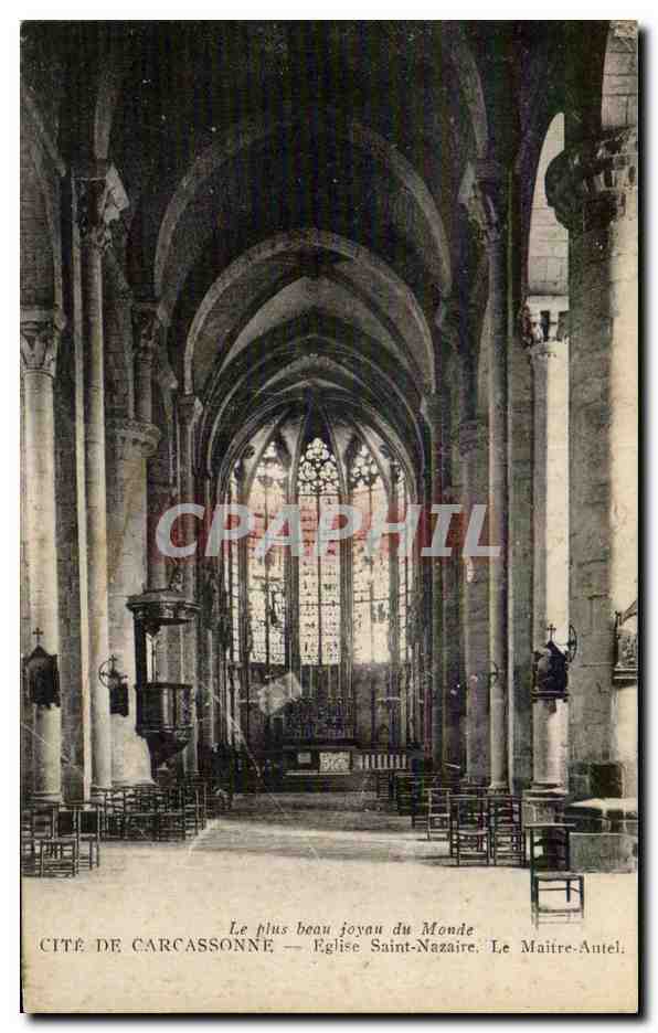 Cité de Carcassonne — Église Saint-Nazaire. Le Maître-Autel.