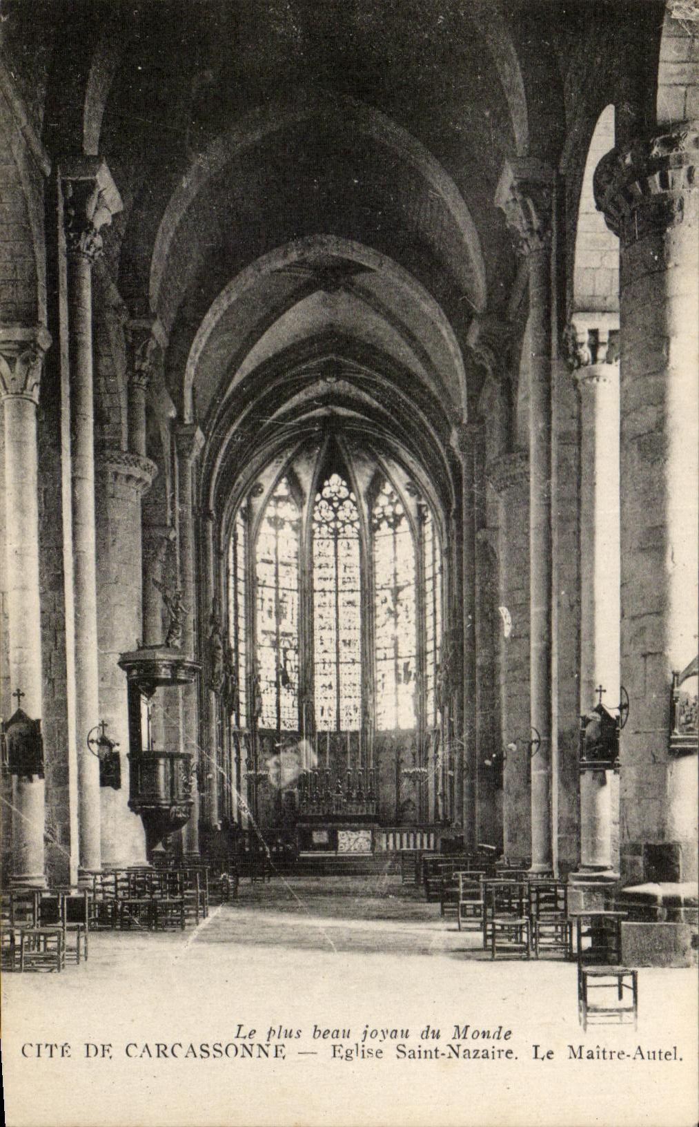 CPA Cite De Carcassonne Eglise Saint Nazaire Le Maitre Autel