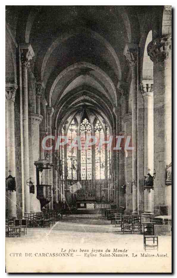 Cité de Carcassonne — Église Saint-Nazaire. Le Maître-Autel.