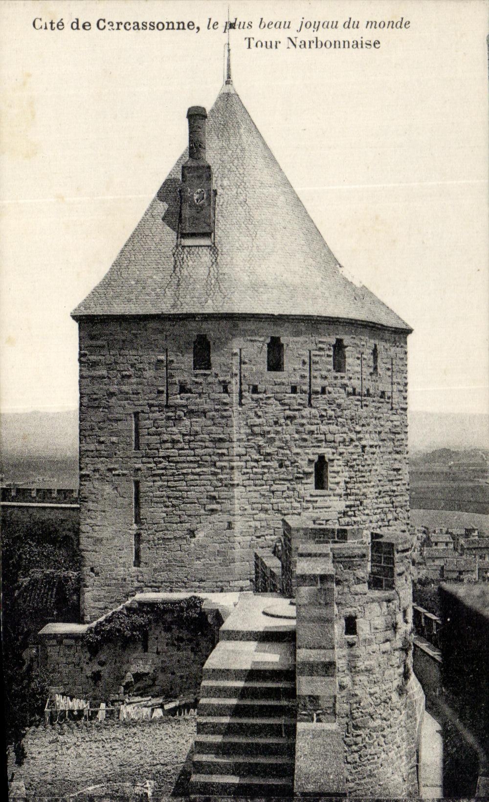 CPA Cite de Carcassonne Tour Narbonnaise
