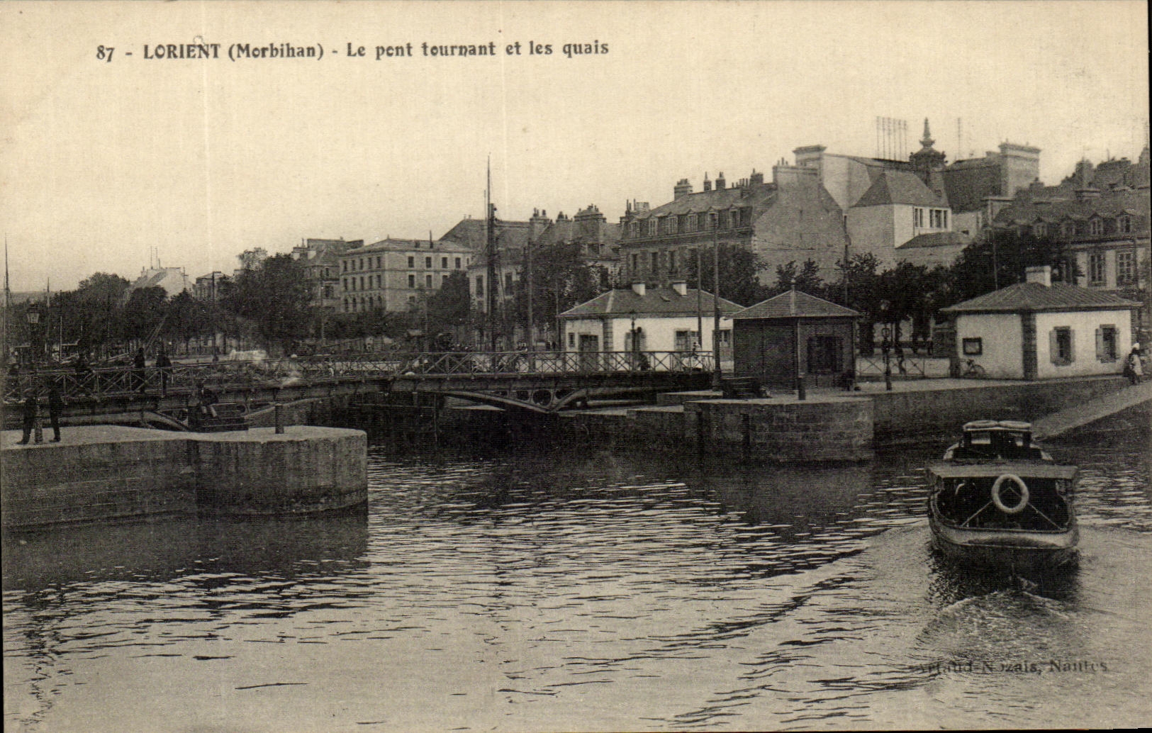 Lorient (Morbihan) - Le pent teurnant et les quais — Verfaud-Nautes, n°87