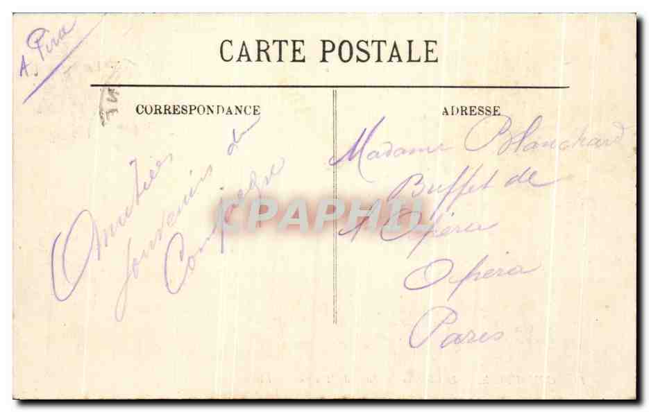 CPA Compiegne Le Chateau Salon de Musique — Verso