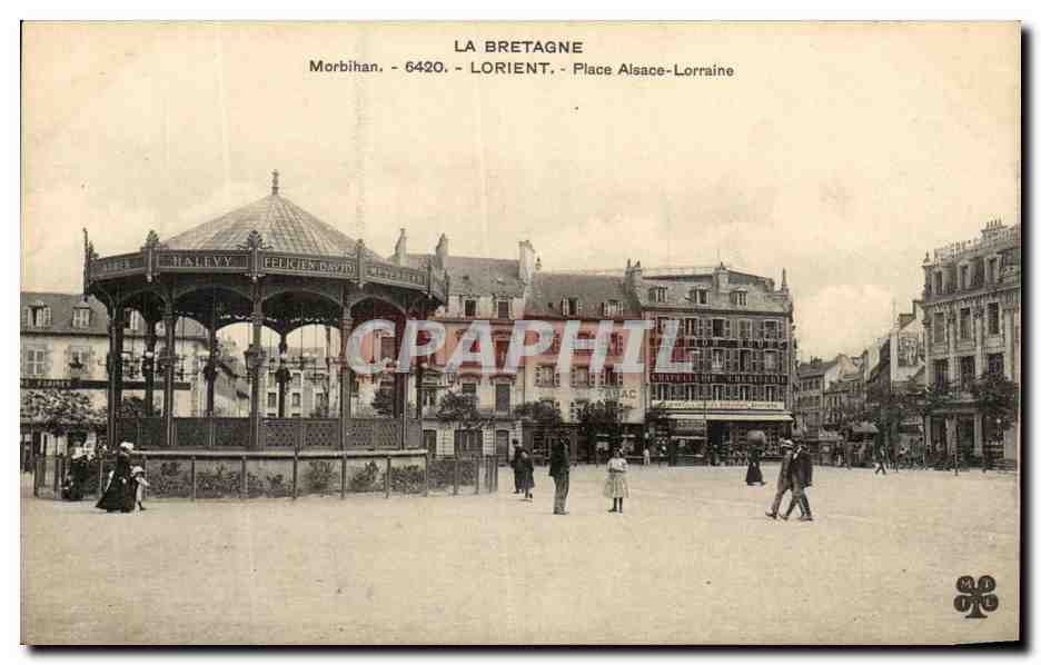 CPA La Bretagne Morbihan Lorient Place Alsace Lorraine