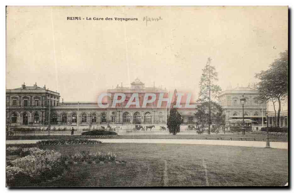 CPA Reims La Gare Des Voyageurs