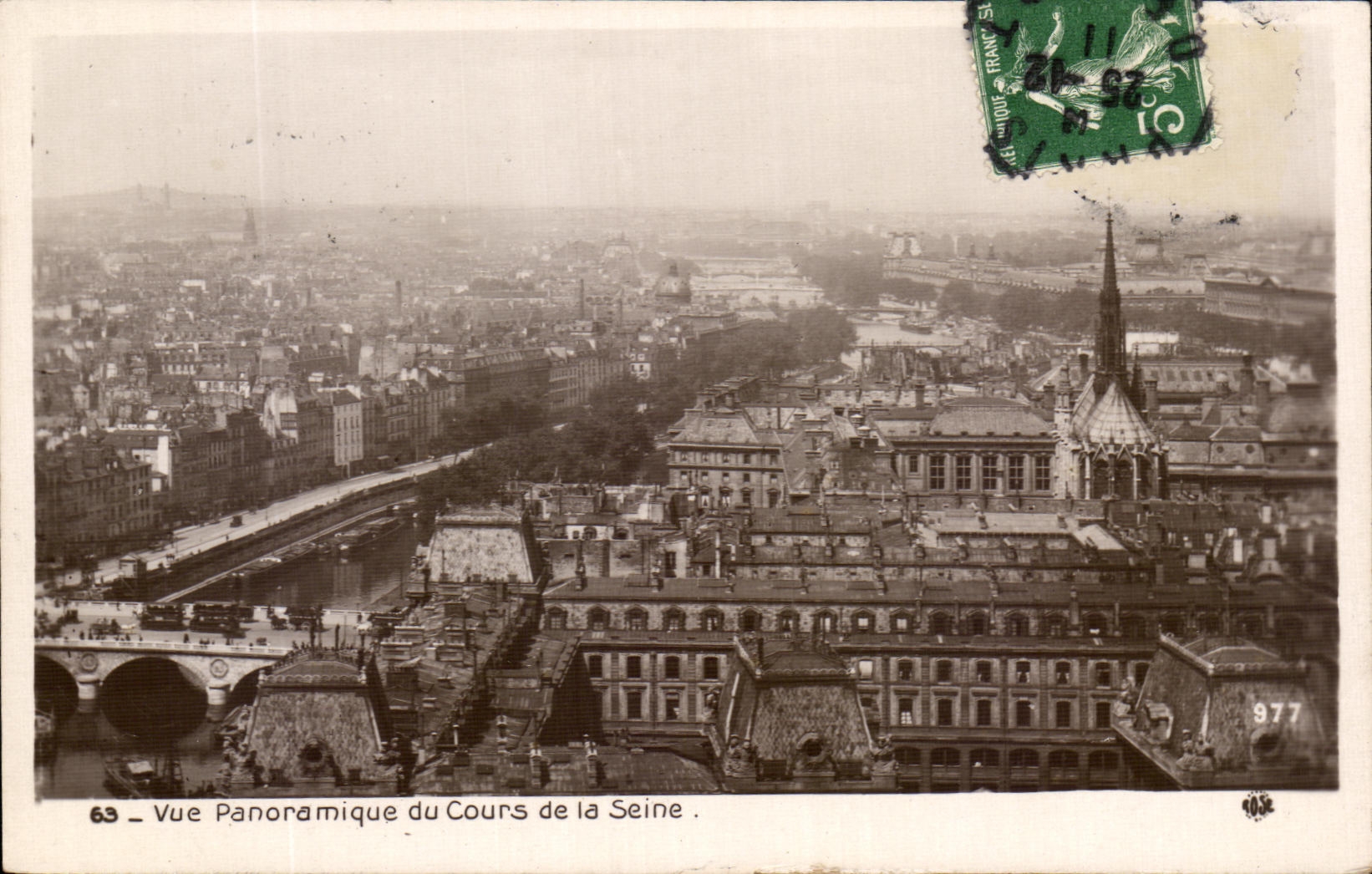 CPA Vue Panoramique du Cours de la Seine paris 