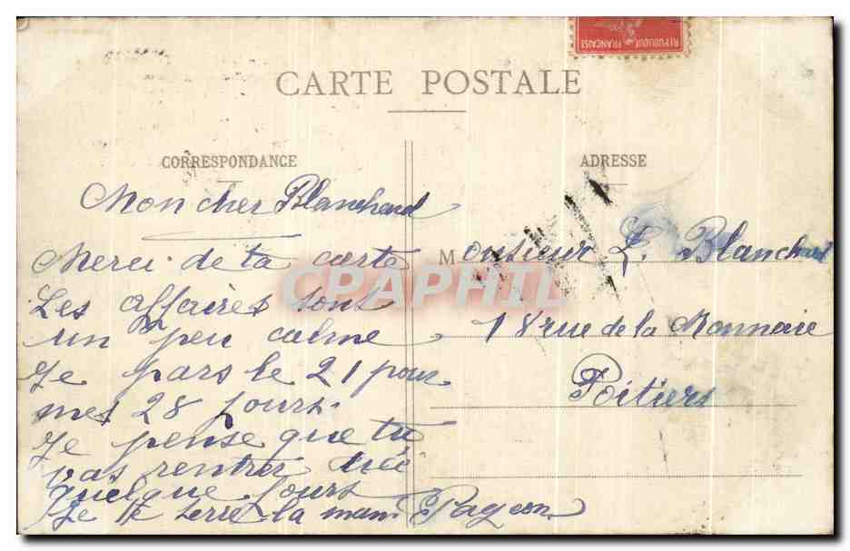 CPA Paris L'Hotel Terminus et la Rue St Lazare — Rückseite