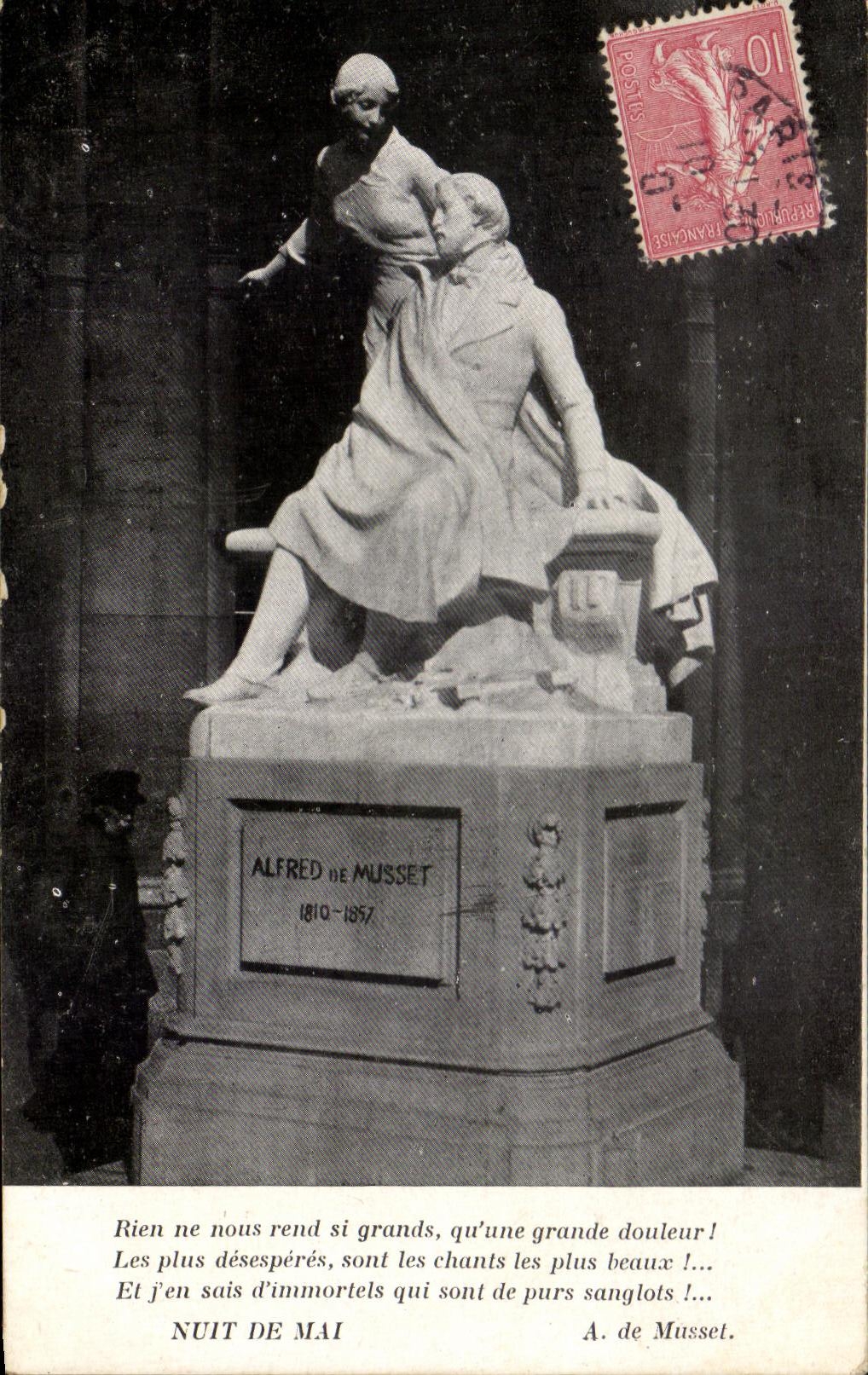 CPA Alfred de Musset Rien ne nous rend si grands Qu'une Grande Douleur Paris 