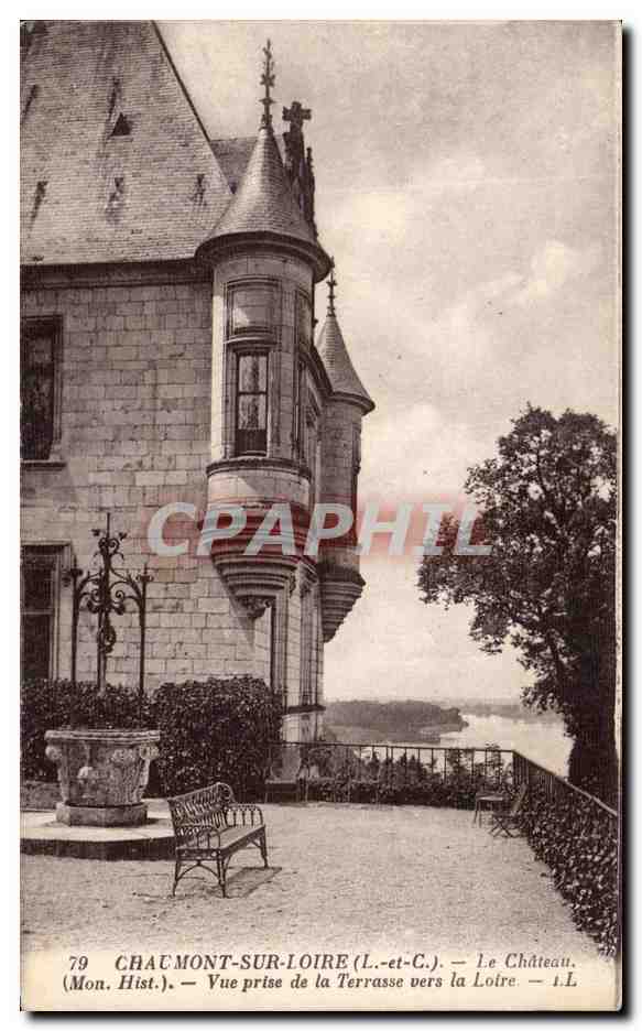 Chamont-sur-Loire — Vue prise de la Terrasse vers la Loire — Le Château — (Mon. Hist.) — n°79