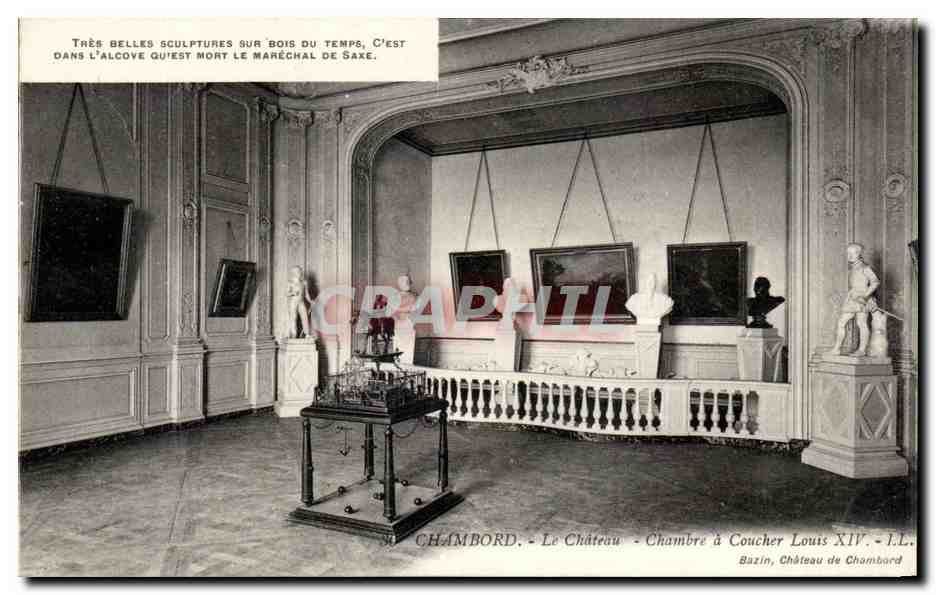 Chambord - Le Château - Chambre à Coucher Louis XIV - Bazin, Château de Chambord