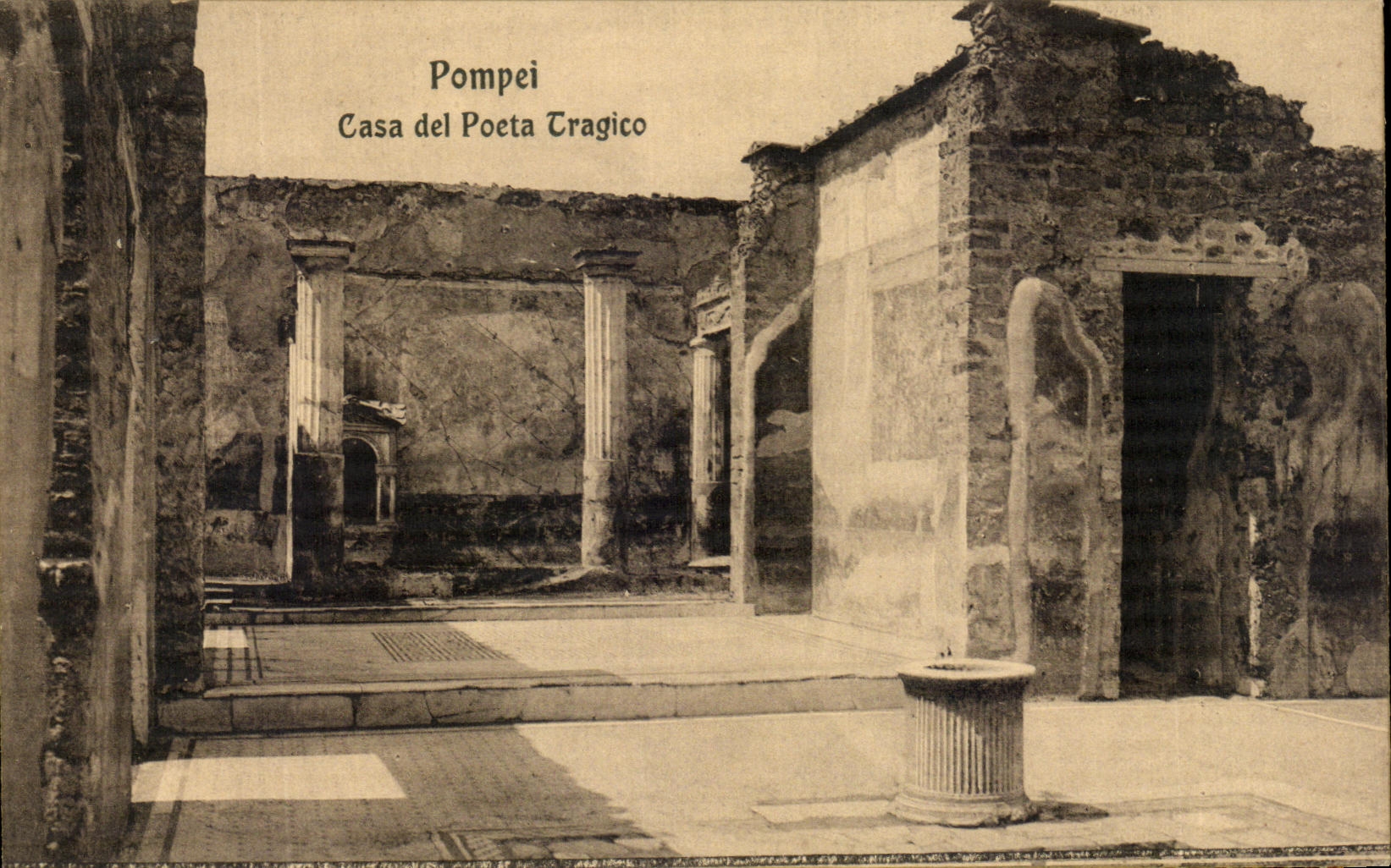 CPA Pompei Casa Del Poeta Tragico