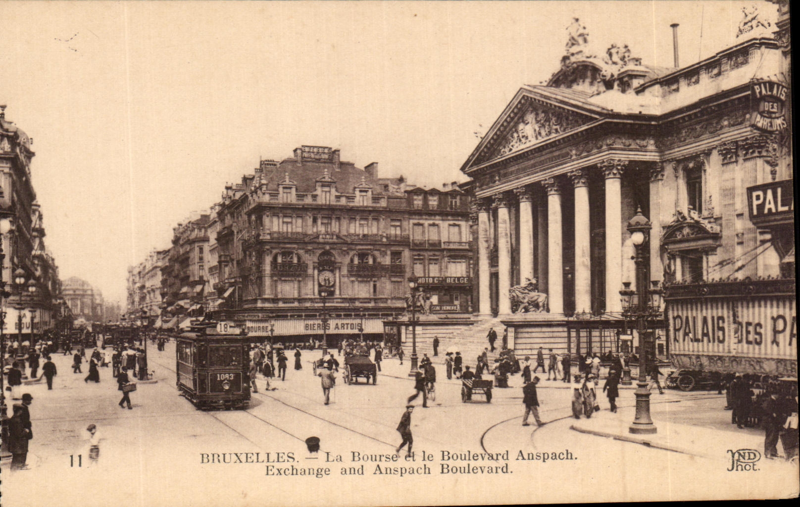 CPA Bruxelles La Bourse et le Boulevard Anspach 