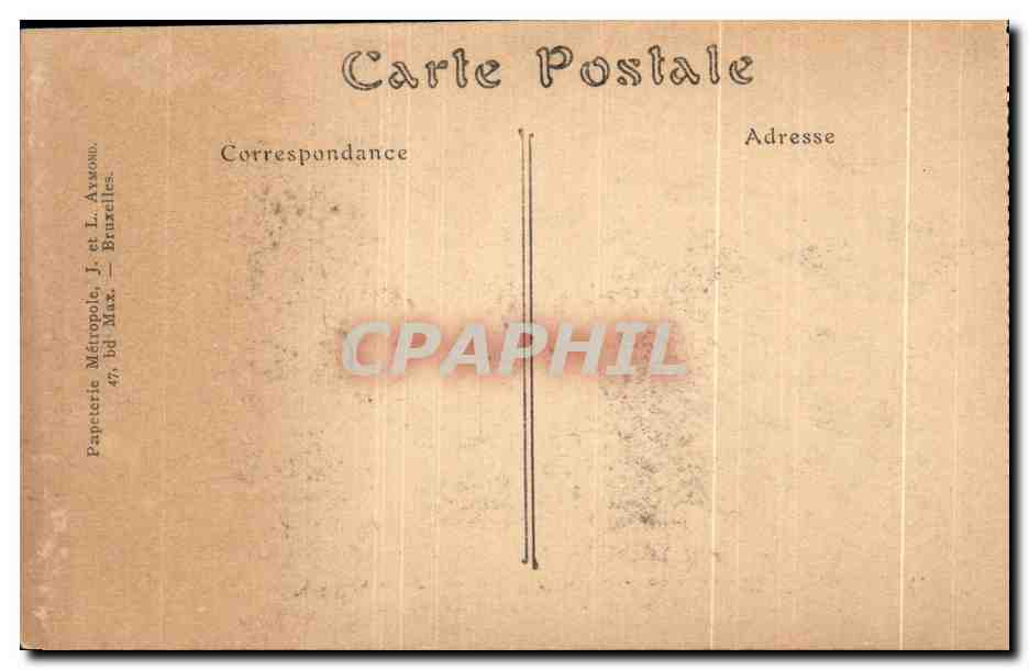 CPA Bruxelles La Bourse et le Boulevard Anspach  — Rückseite