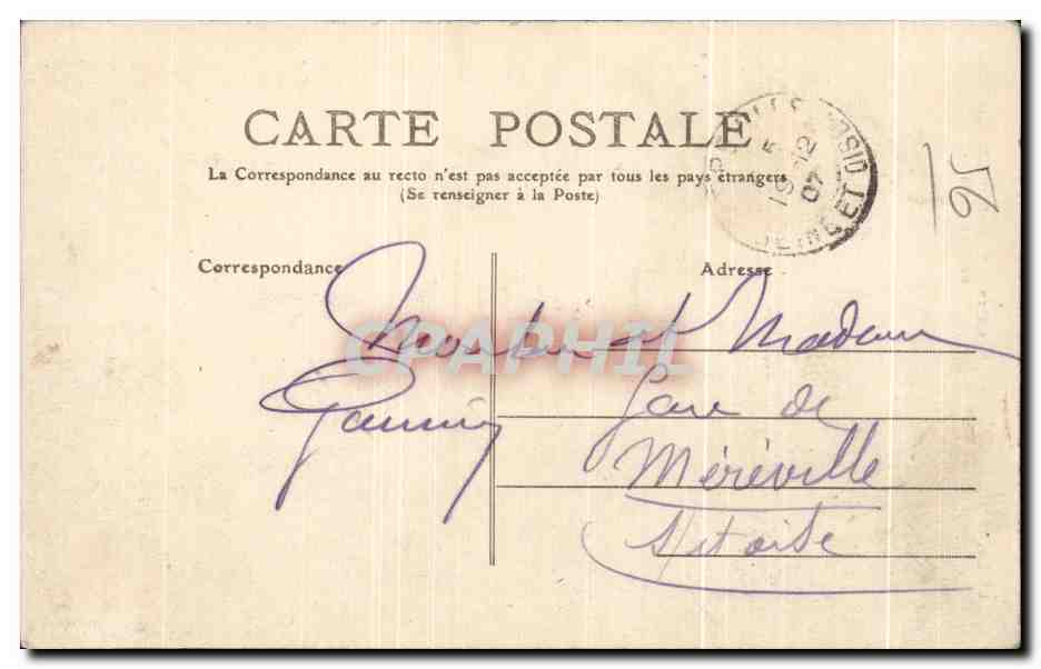CPA La Bretagne Morbihan Quiberon le phare de Port Maria — Rückseite